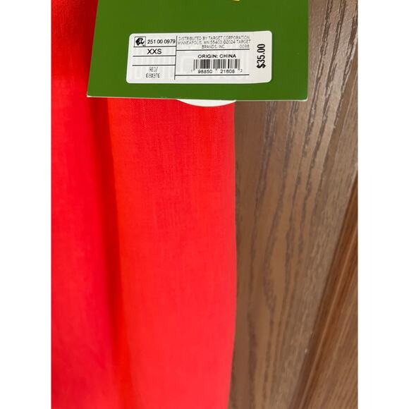 Kate Spade size XXS sleeveless scalloped hem burnt orange knee length dress - Picture 6 of 7